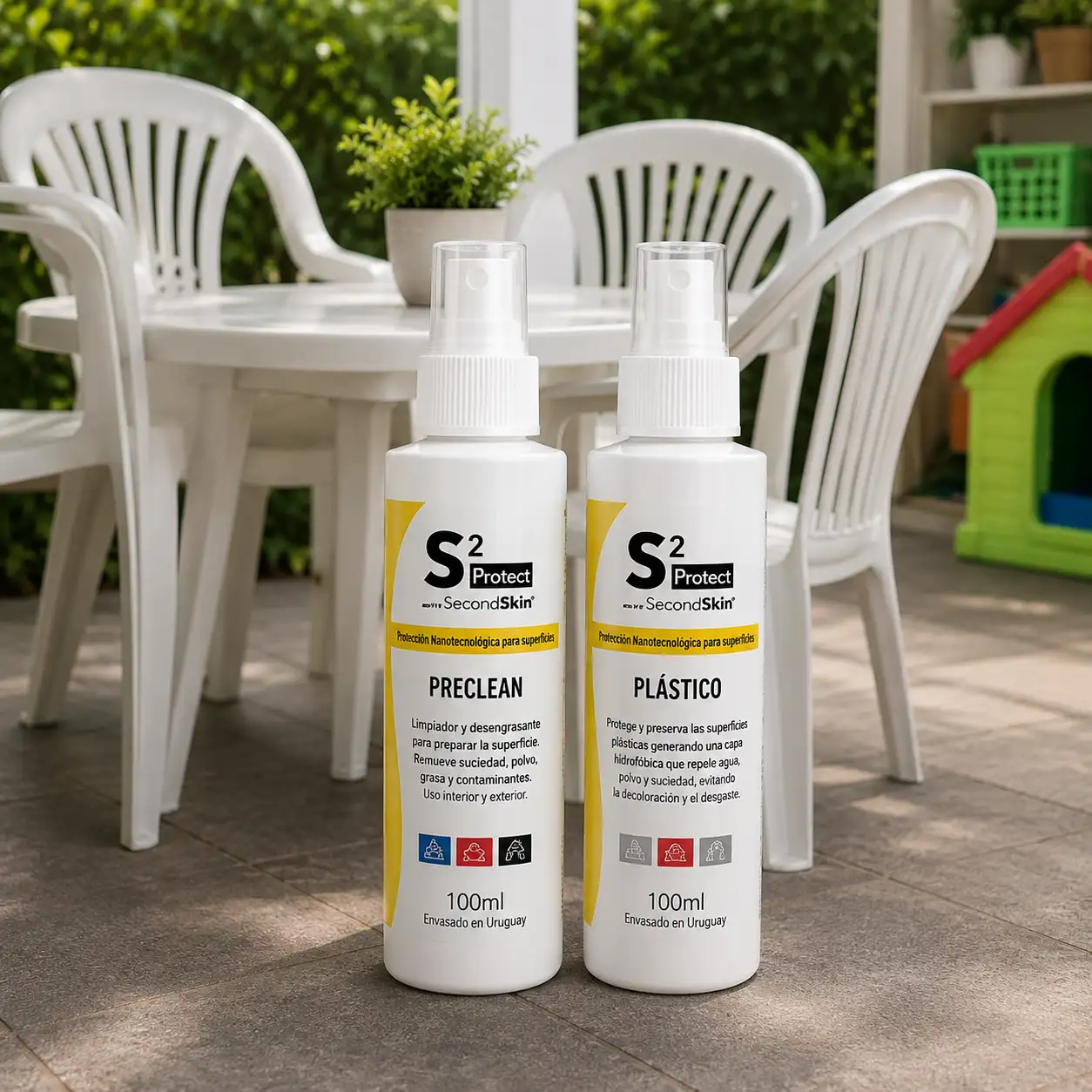 Kit S2 Plástico Hogar 100ml | Protección para plásticos del hogar Kit S2 Plástico Hogar 100ml SecondSkin para muebles y superficies plásticas