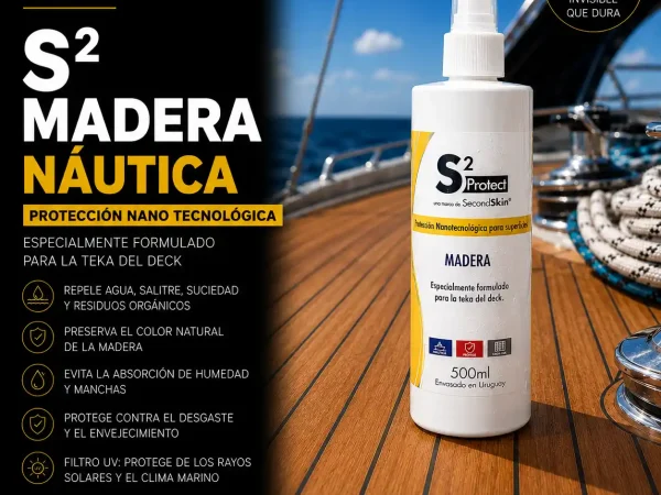 S2 Madera Náutica de SecondSkin para deck de teka, pisos y superficies de madera en embarcaciones.