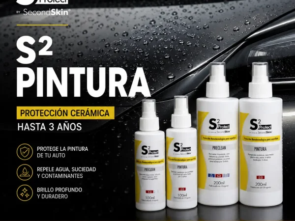 Kit S2 Pintura Automotriz de SecondSkin con Preclean y protección cerámica de hasta 3 años para pintura automotriz.