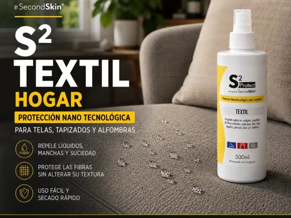 Kit S2 Textil Hogar de SecondSkin con Preclean para sillones, sillas, alfombras, colchones y textiles del hogar.
