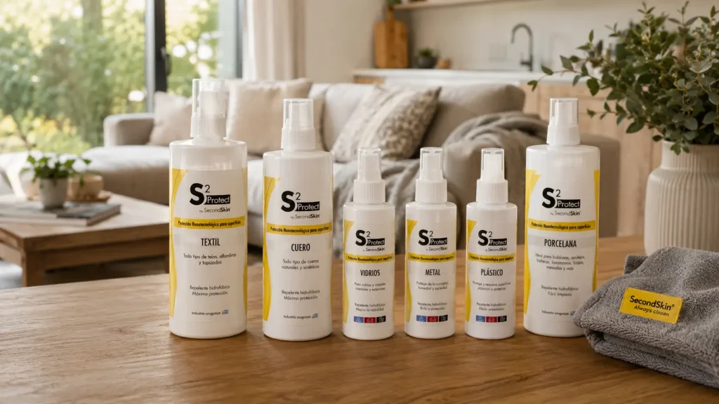 Productos de protección nanotecnológica para textiles cuero vidrio metal plástico y porcelana