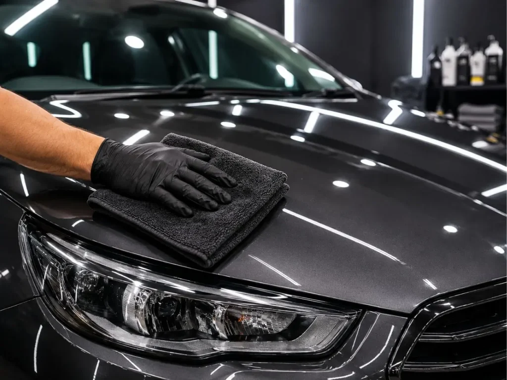 Aplicación de SecondSkin Essential sobre la pintura de un auto usado