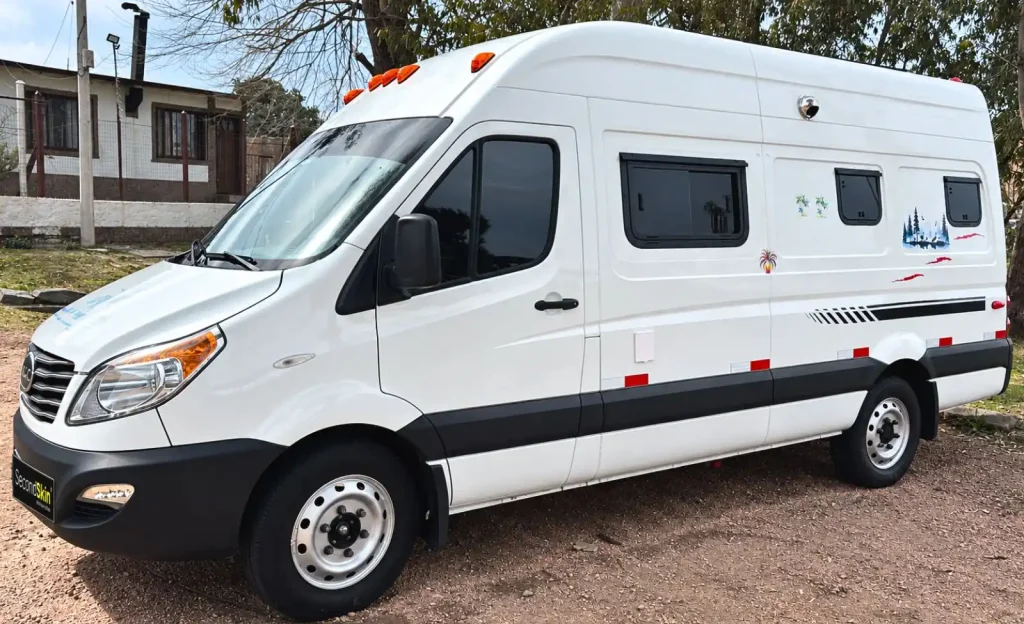 Protección cerámica aplicada a motorhome en Uruguay